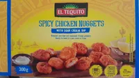 Spicy Chicken Nuggets (with sour cream dip)