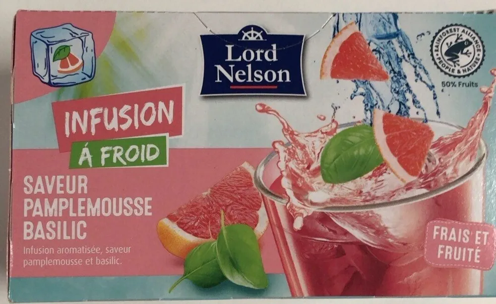 Infusion à froid pamplemousse basilic