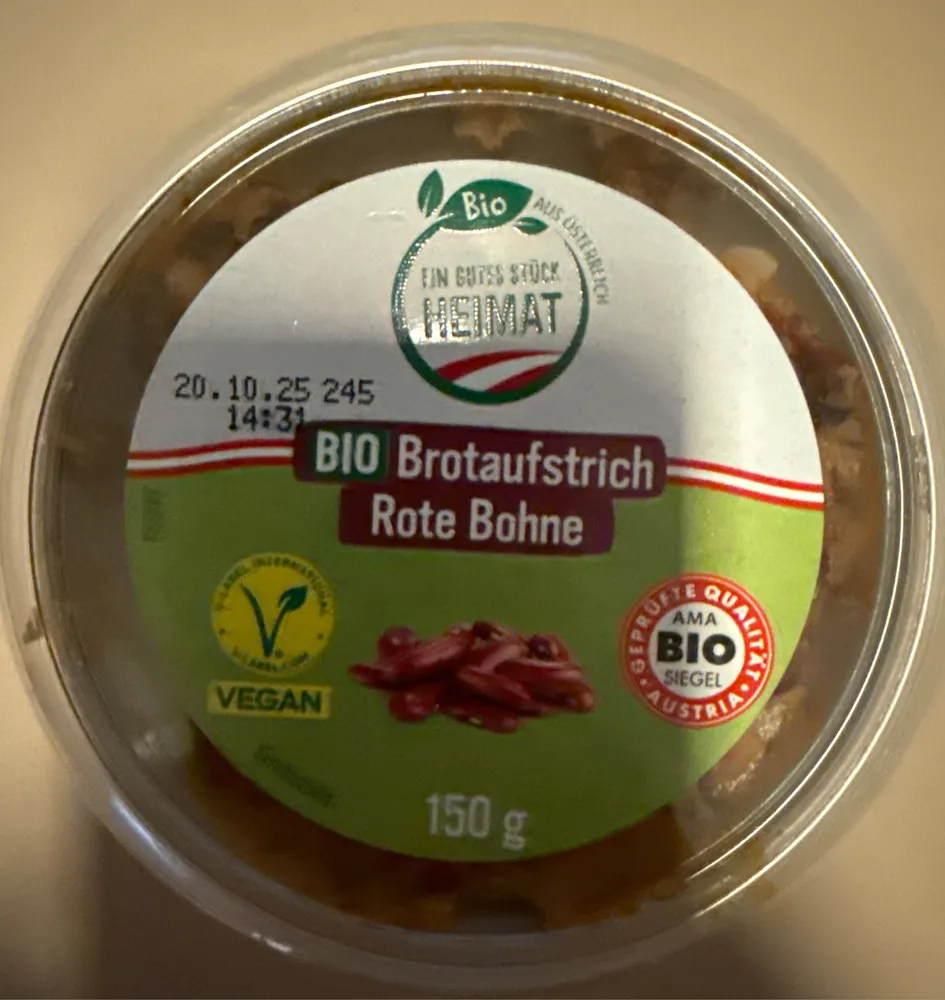 Brotaufstrich Rote Bohne