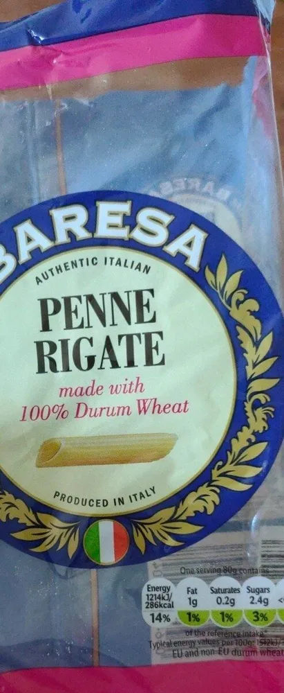 Penne Reigate durum wheat
