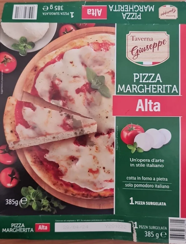 Pizza Margherita alta