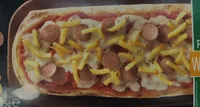 Pizza alla pala wurstel e patatine