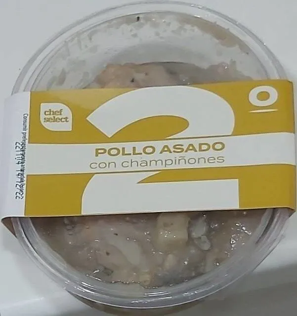 Pollo asado con champiñones