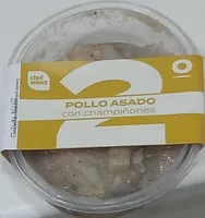 Pollo asado con champiñones
