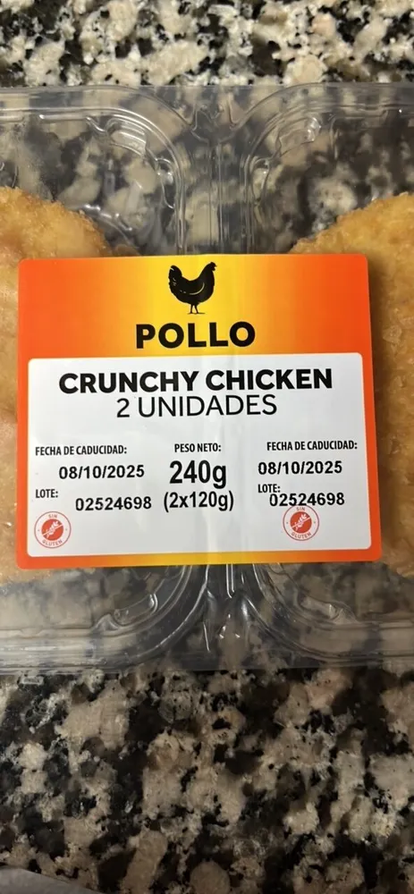 Hamburgesa de pollo crunchy chicken