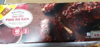 Sweet barbecue pork rib rack