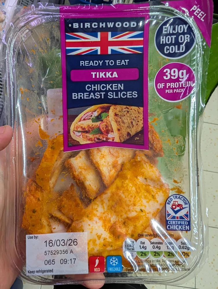 Birchwood Tikka Chicken Breast Slices