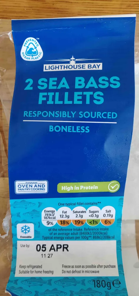 2 Sea Bass Fillets