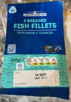 Breaded fish fillets
