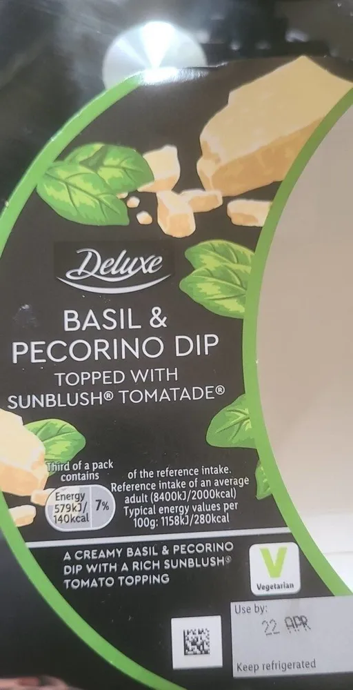 Basil & Pecorino Dip Topped With Sunblush Tomatade