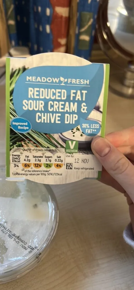 Reduced Fat Sour Cream & Chive Dip