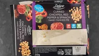 Curried chickpea, red pepper and spinach pie