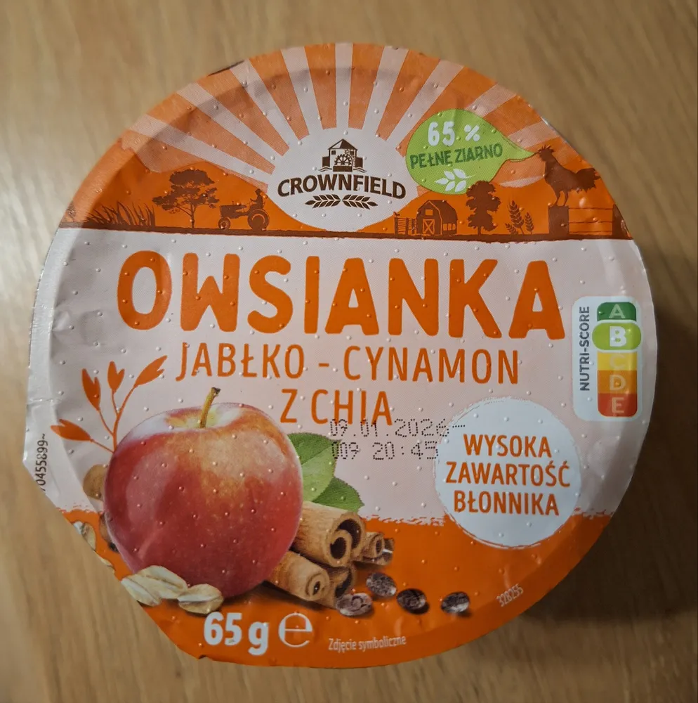 Owsianka jabłko-cynamon z chia