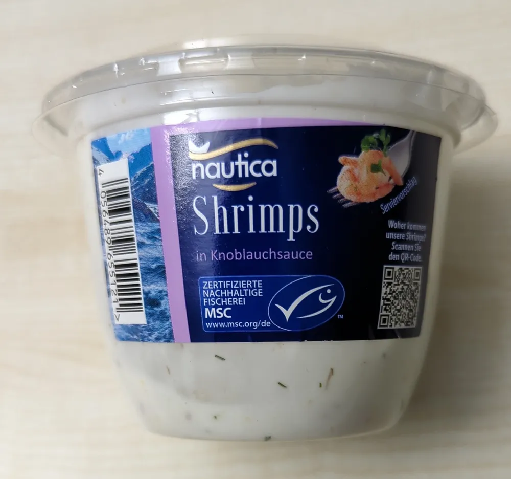 Shrimps in Knoblauchsauce