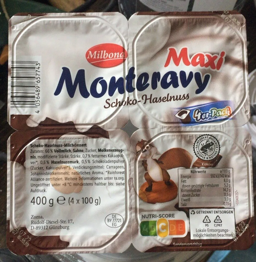 Monteravy Schoko-Haselnuss