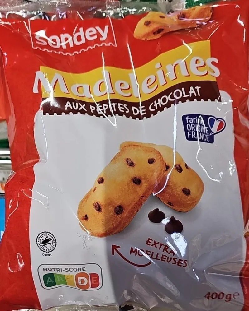 Madeleines aux pépites de chocolat