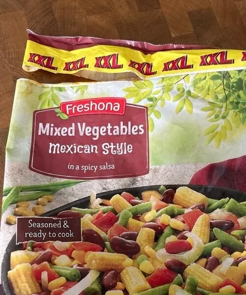 Mixed Vegetables Mexican Style in a spicy salsa