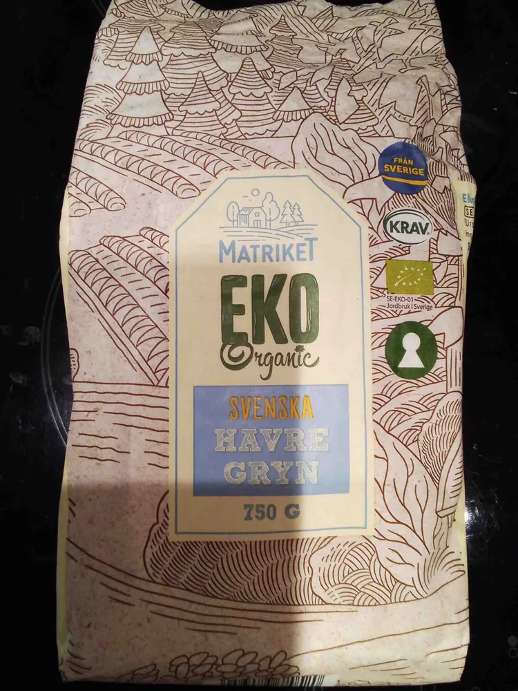 Svenska havregryn, eko organic