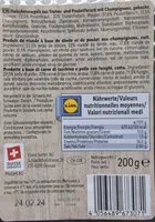 Fleischerzeugnis aus Truten- und Pouletfleisch mit Champignons, gekocht