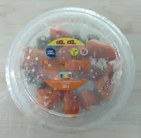 Gefüllte honey Peppers und gegrillte Oliven
