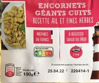 Encornet geants cuits