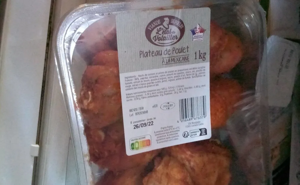 Plateau de poulet a la mexicaine