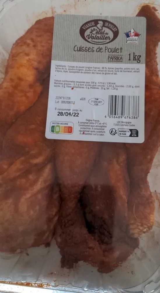 Cuisse poulet paprika