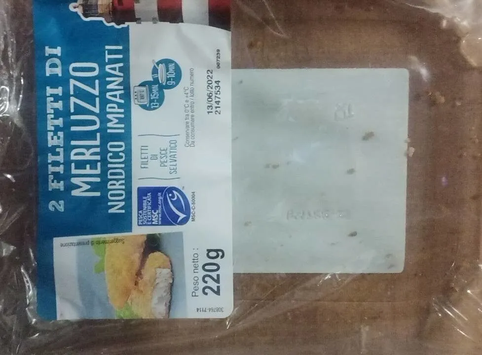 2 Filetti Di Merluzzo Nordico Impanati