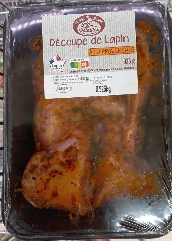 Découpe de lapin à la provençale