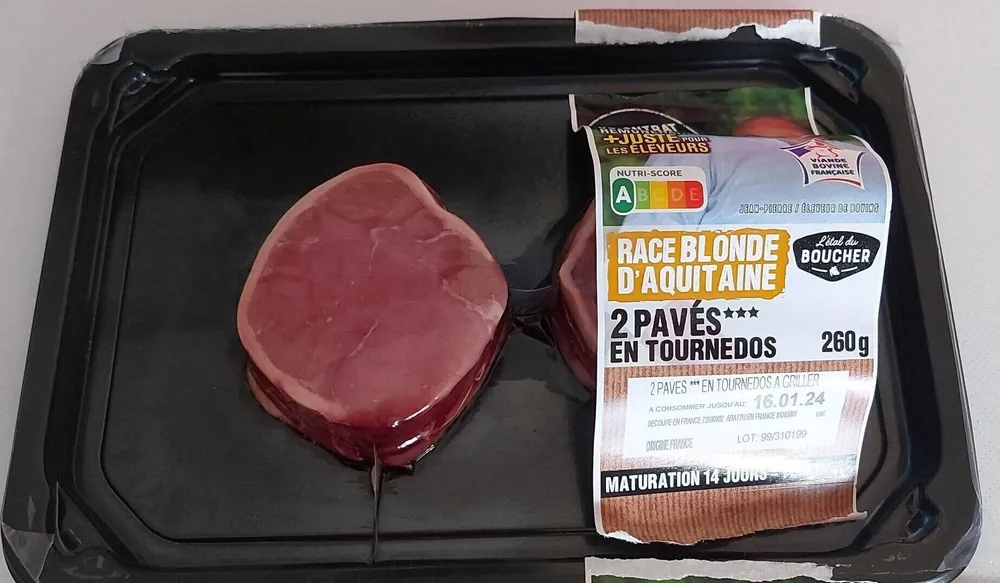 2 pavés en tournedos