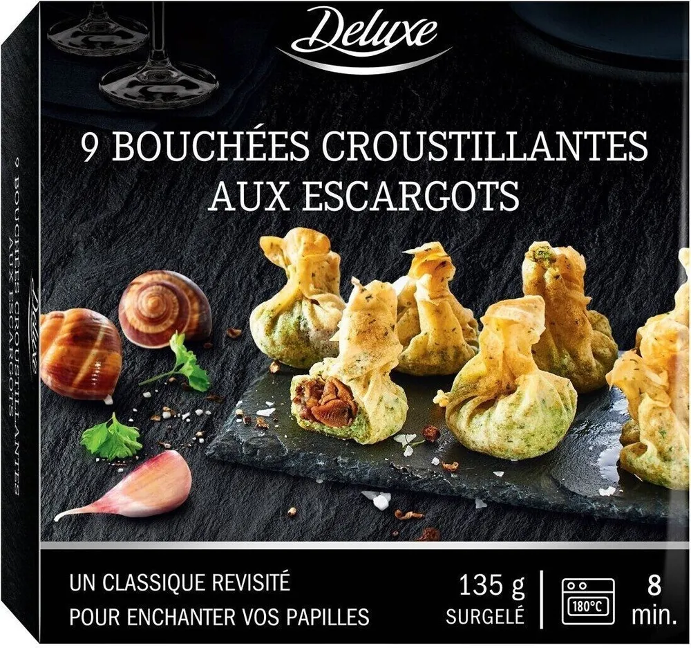 9 bouchées croustillantes aux escargots