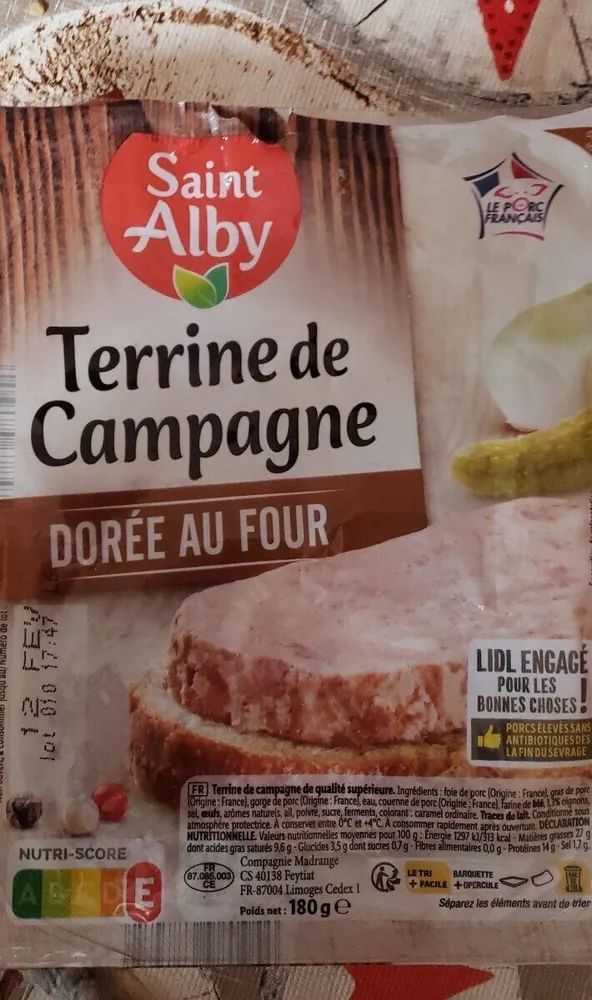 terrine de campagne dorée au four