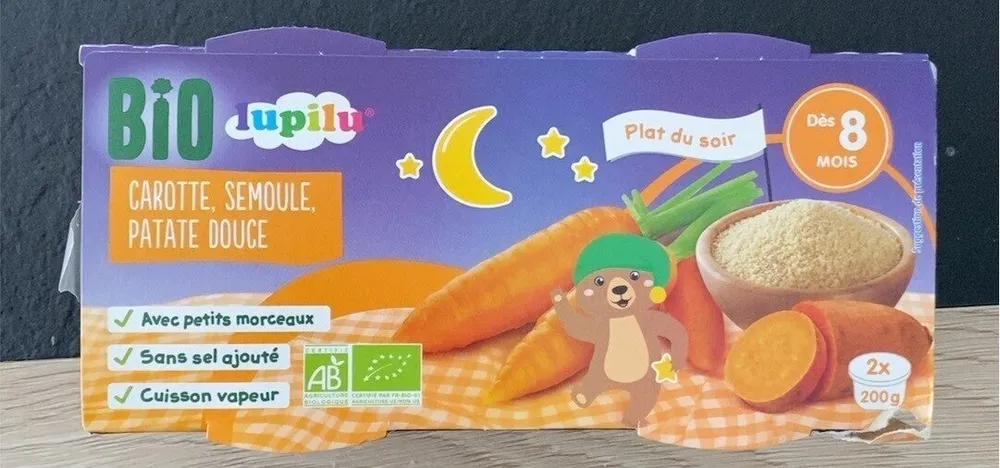 Carotte, semoule patate douce