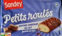 Biscuits roulés fourrés au lait