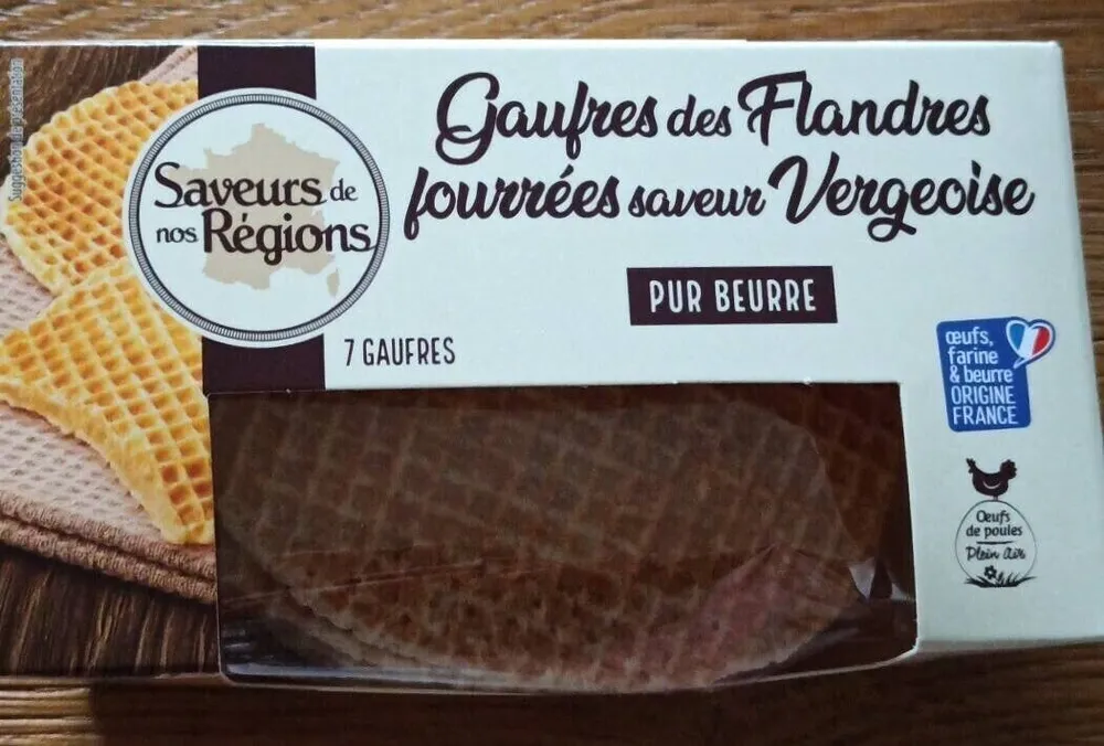 Gaufres des Flandres fourrées saveur vergeoise