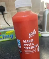 Orange, apple and strawberry