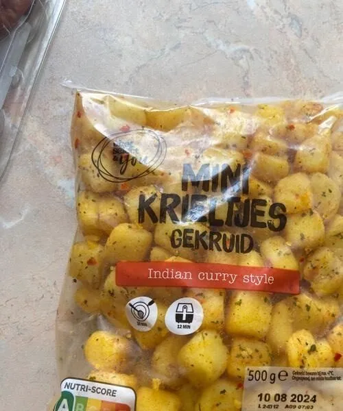 mini krieltjes gekruid indian curry