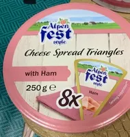 Cheese Spread Triangles with Ham