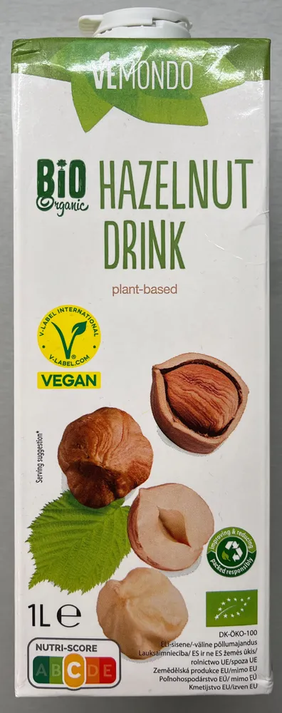 Lait de noisettes