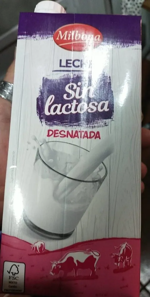 Leche desnatada sin lactosa