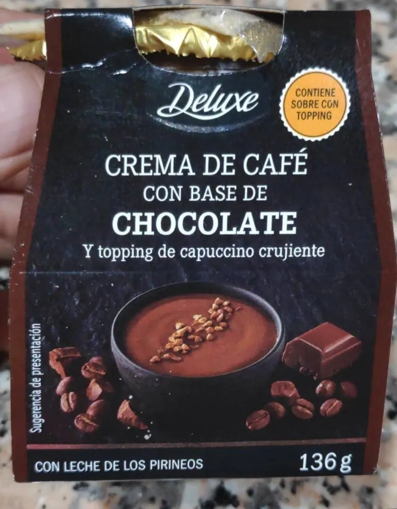 CREMA DE CAFÉ CON BASE DE CHOCOLATE