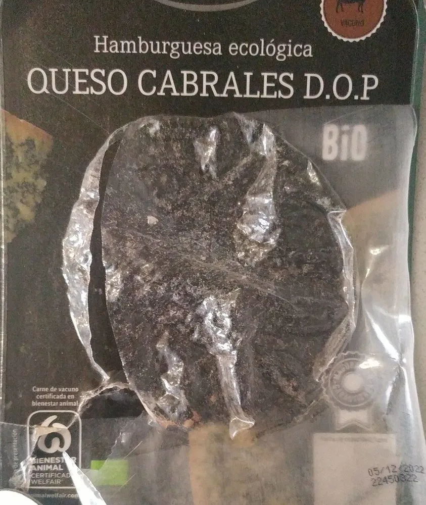 Hamburguesa ecológica queso Cabrales D.O.P
