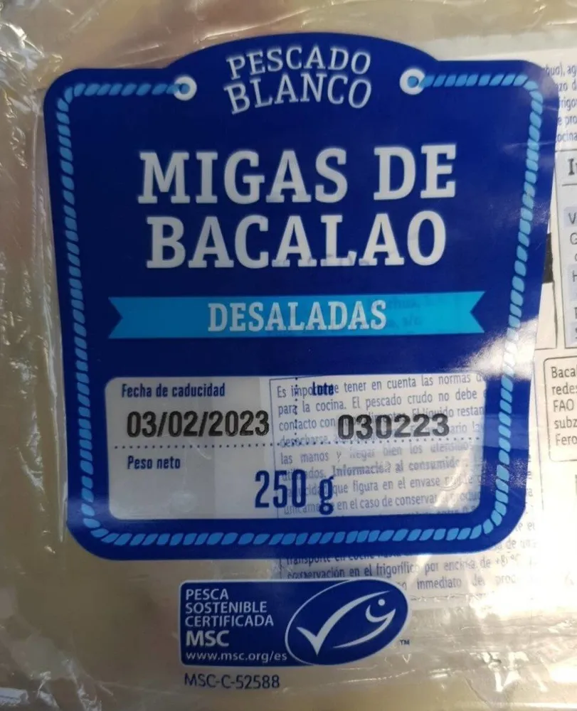 MIGAS DE BACALAO DESALADAS