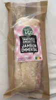 Sandwich baguette jambon emmental
