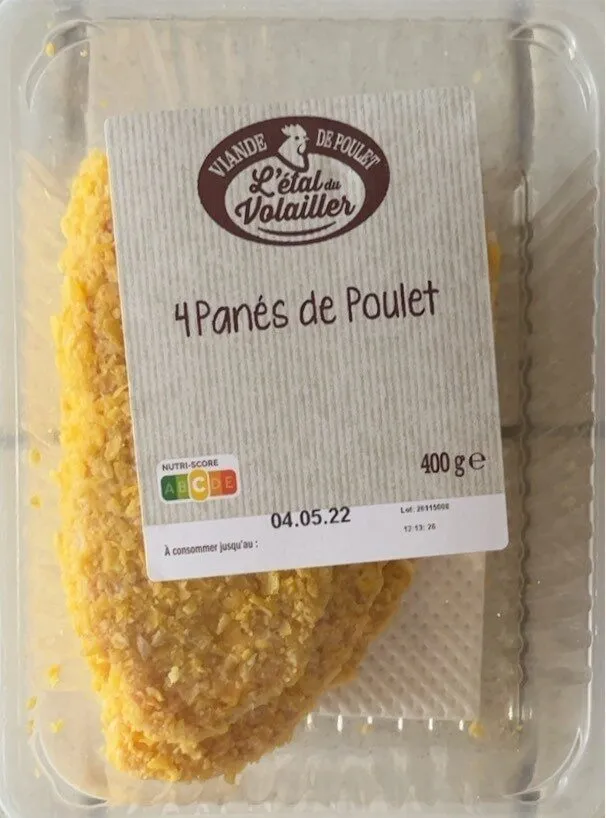 4 Panés de poulet