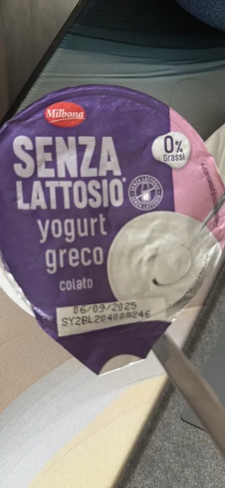 Yogurt greco senza lattosio
