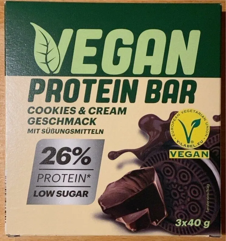 Vegan Protein Bar Cookies & Cream Geschmack