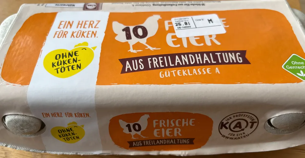 Frische Eier aus Freilandhaltung Güteklasse A