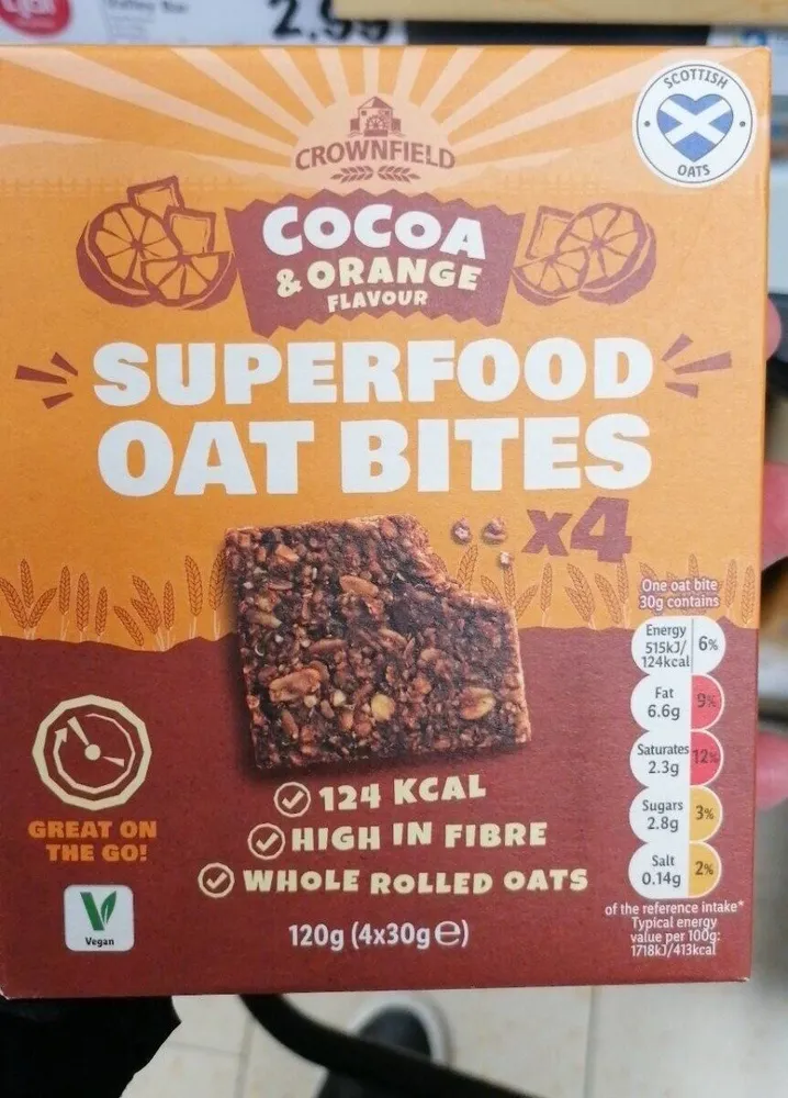 Superfood Oat Bites Cocoa & Orange
