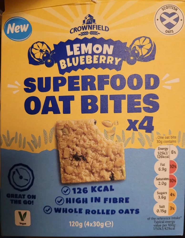 Lemon Blueberry Superfood Oat Bites